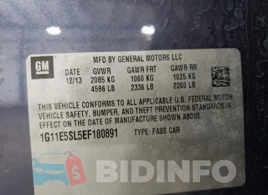 1G11E5SL5EF180891 Photo# 10