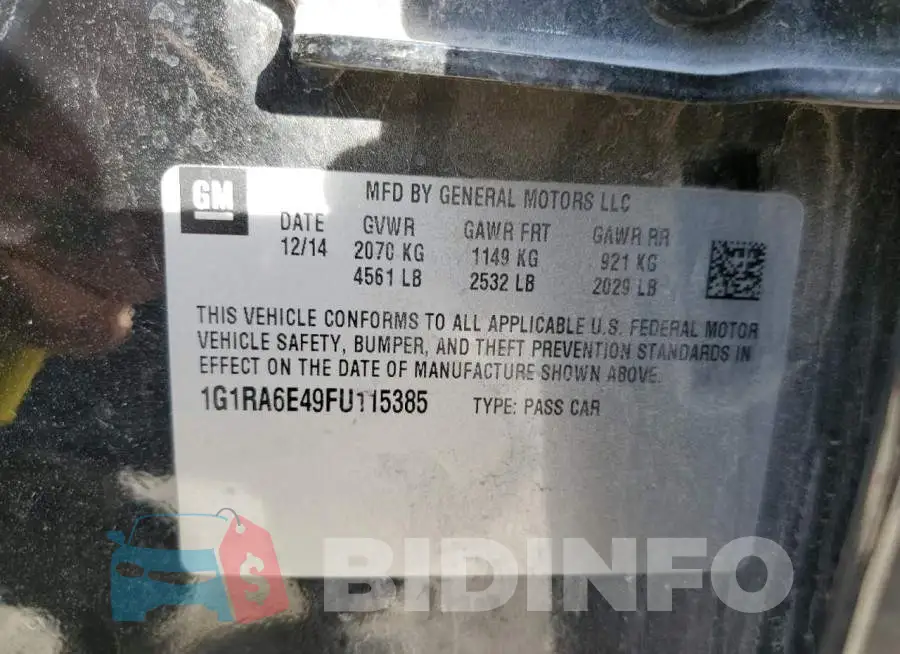 1G1RA6E49FU115385 Photo# 10
