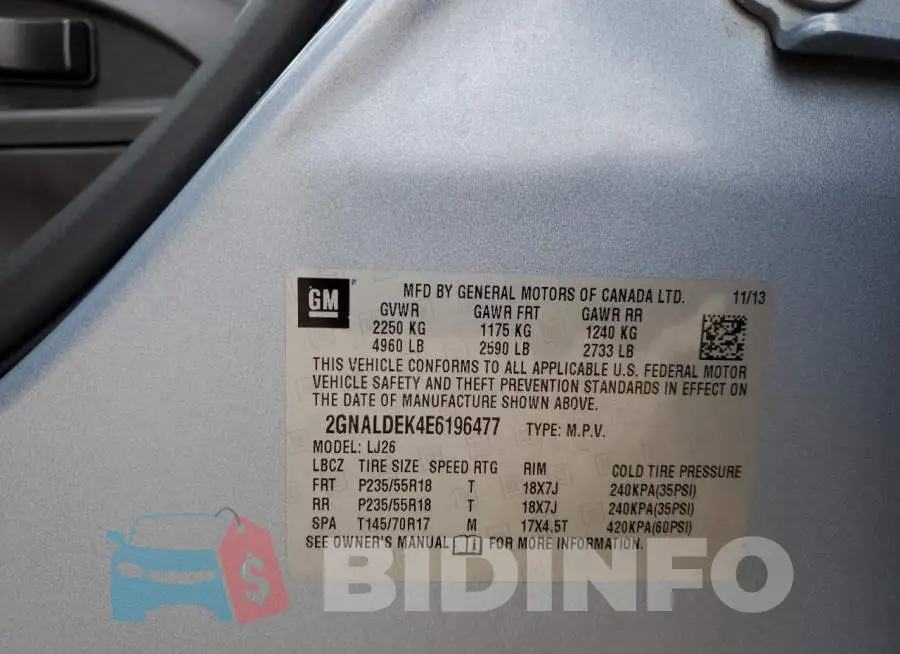 2GNALDEK4E6196477 Photo# 10