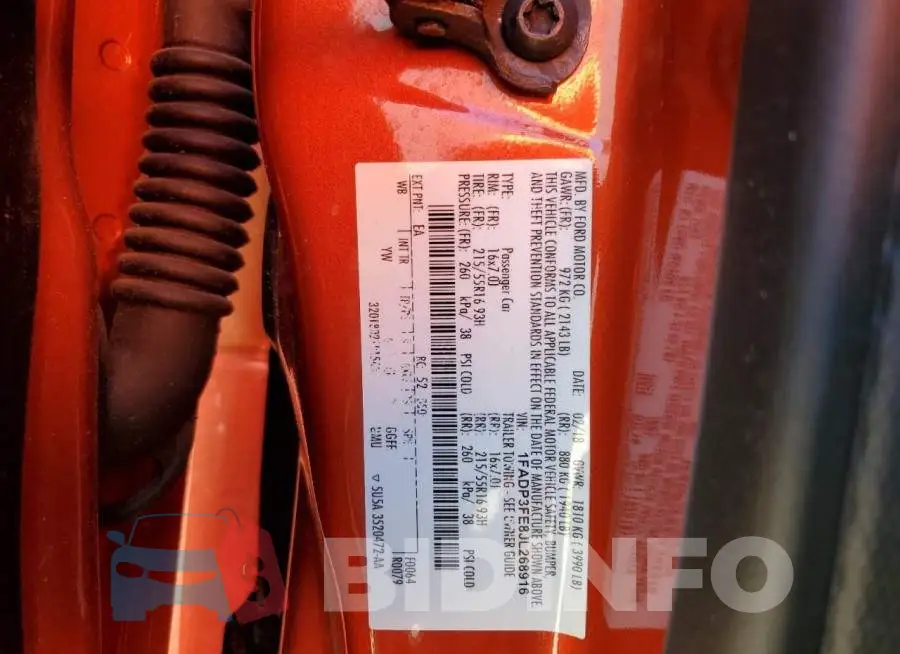 1FADP3FE8JL268916 Photo# 10