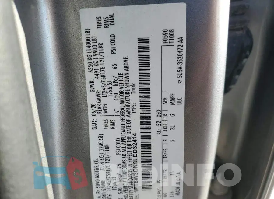 1FT8W3DN8LED32414 Photo# 10