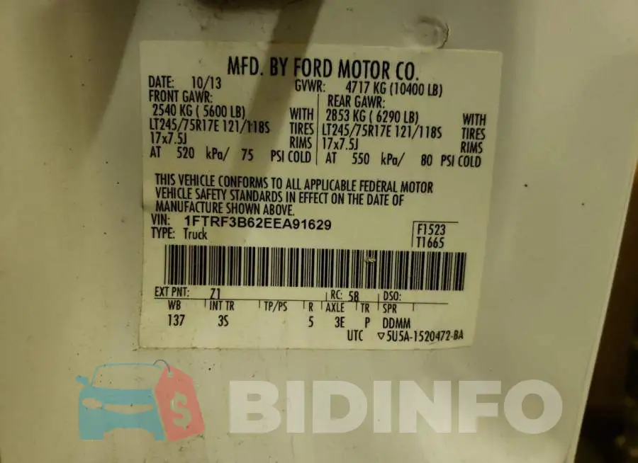 1FTRF3B62EEA91629 Photo# 12