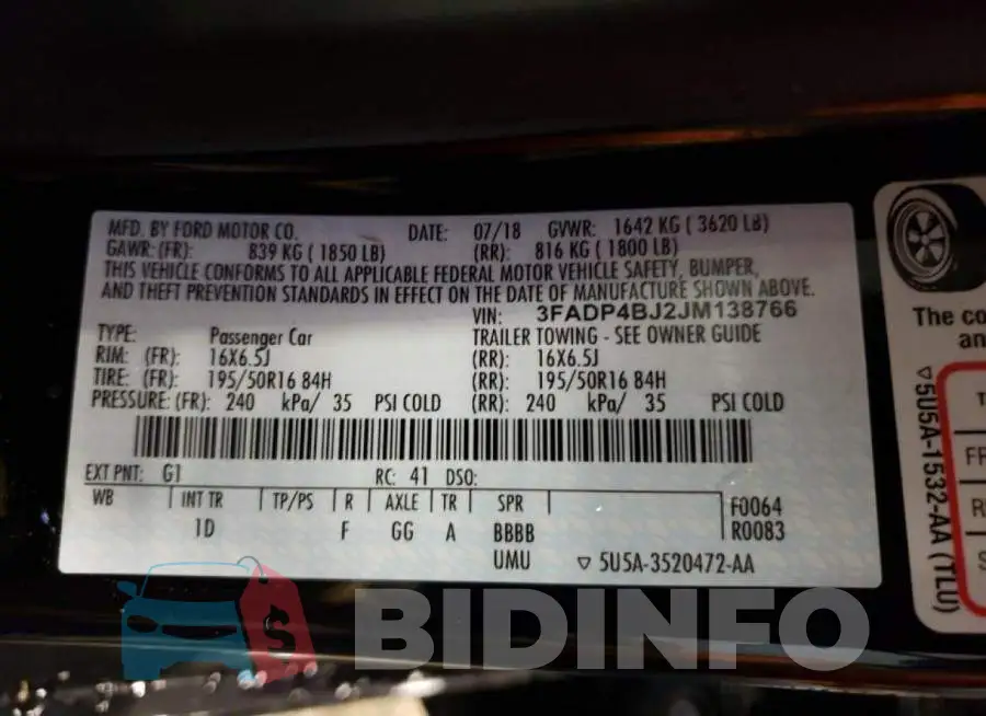 3FADP4BJ2JM138766 Photo# 12