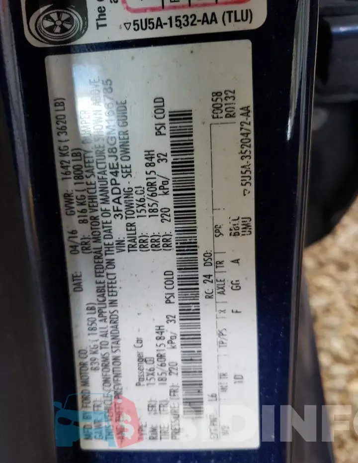 3FADP4EJ8GM166785 Photo# 12