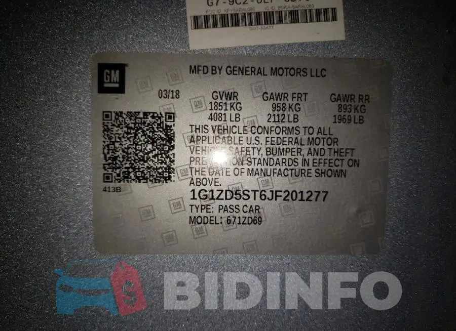 1G1ZD5ST6JF201277 Photo# 10