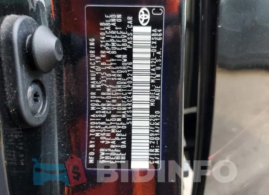 5YFS4RCE4LP032176 Photo# 13