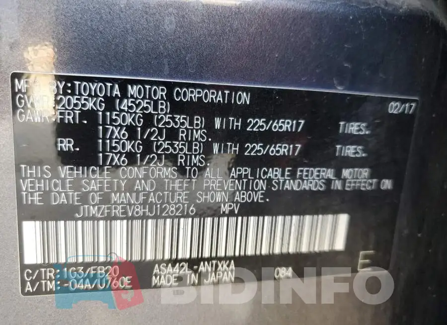 JTMZFREV8HJ128216 Photo# 10