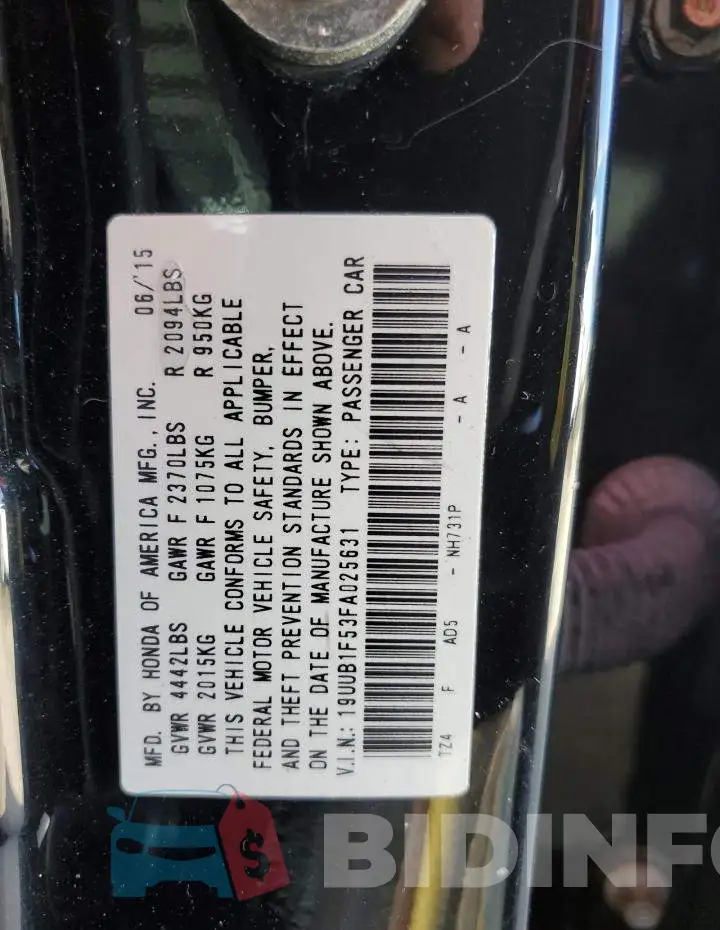 19UUB1F53FA025631 Photo# 13