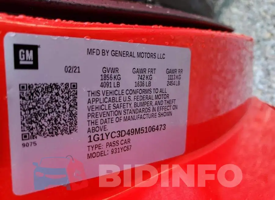 1G1YC3D49M5106473 Photo# 13