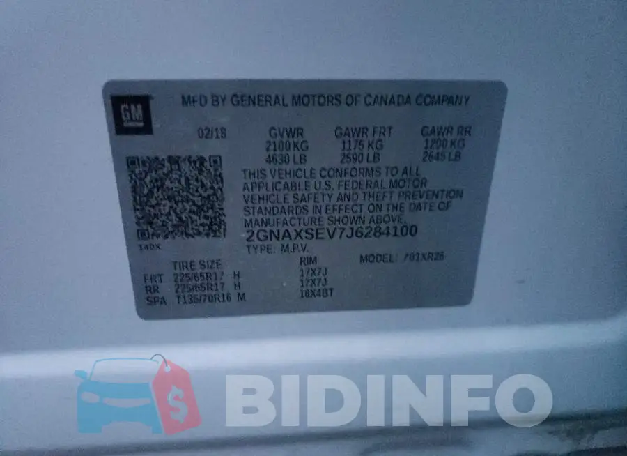 2GNAXSEV7J6284100 Photo# 10