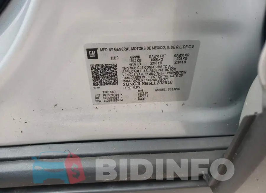 3GNCJLSB5LL202910 Photo# 10