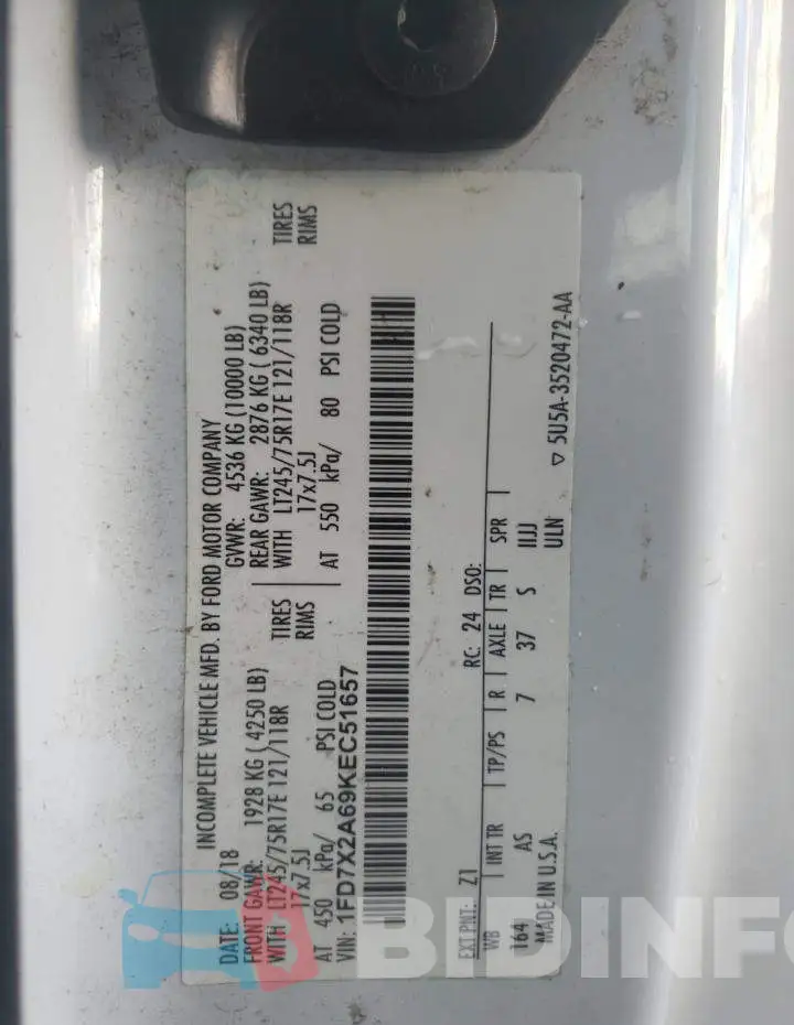1FD7X2A69KEC51657 Photo# 12