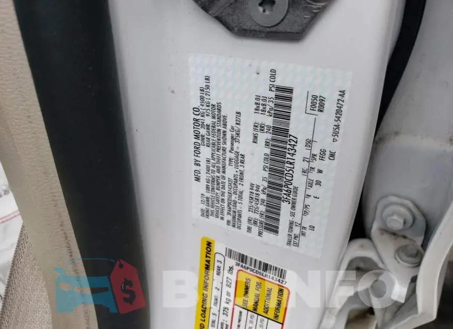 3FA6P0CD5LR143427 Photo# 10