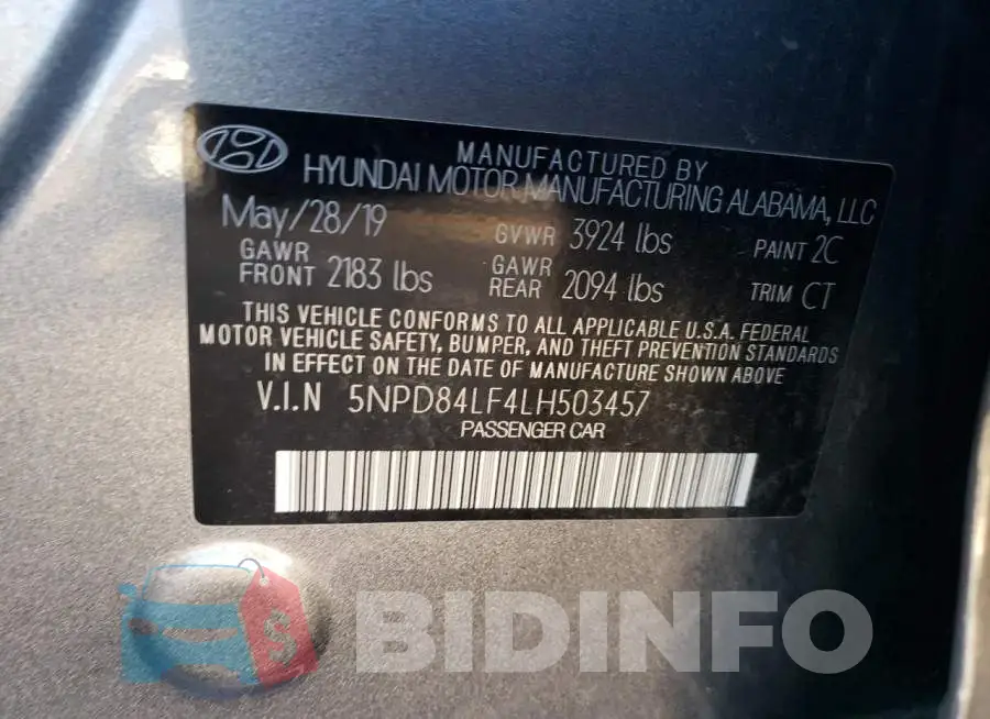 5NPD84LF4LH503457 Photo# 10