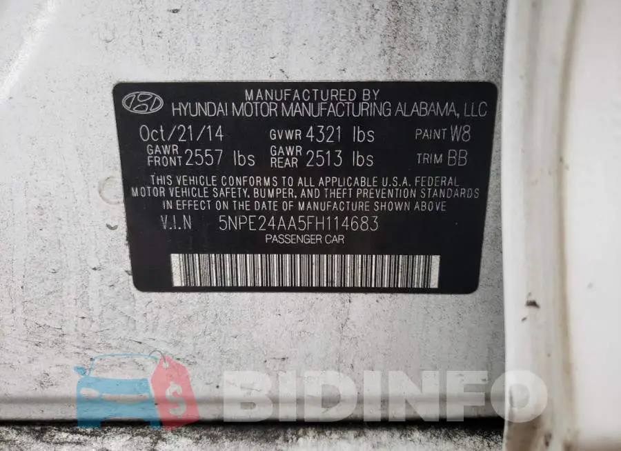 5NPE24AA5FH114683 Photo# 12