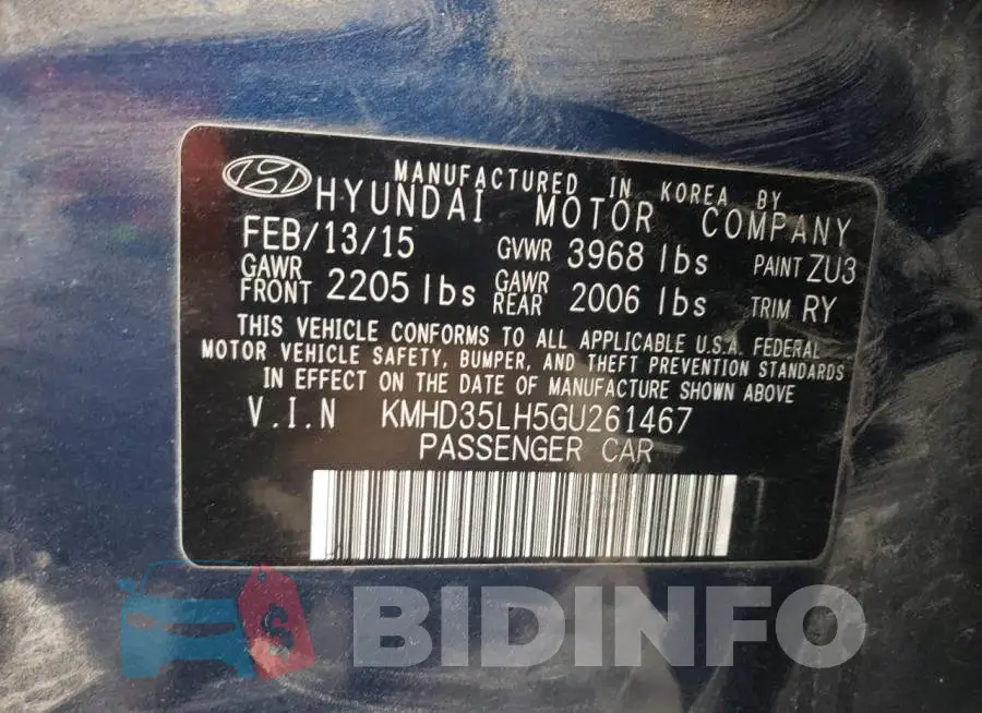 KMHD35LH5GU261467 Photo# 12