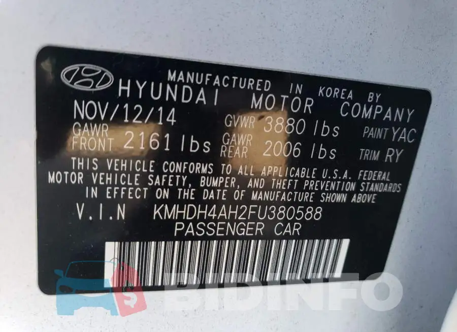 KMHDH4AH2FU380588 Photo# 12