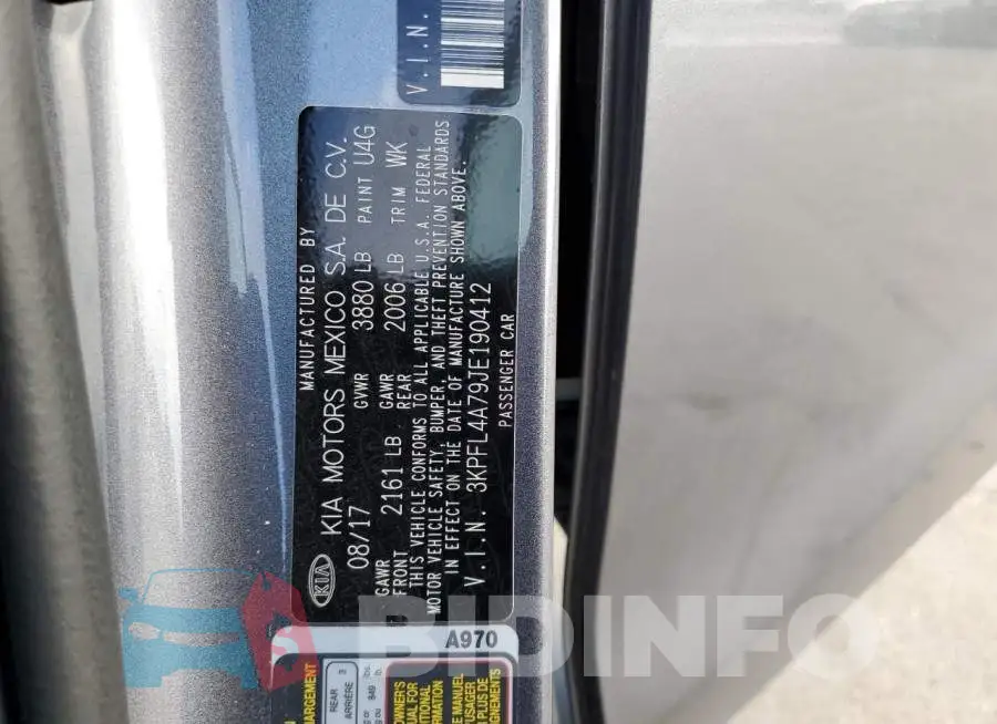 3KPFL4A79JE190412 Photo# 12
