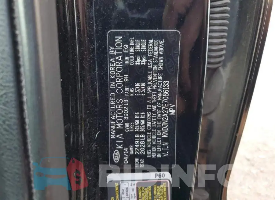 KNDJN2A27E7086133 Photo# 12