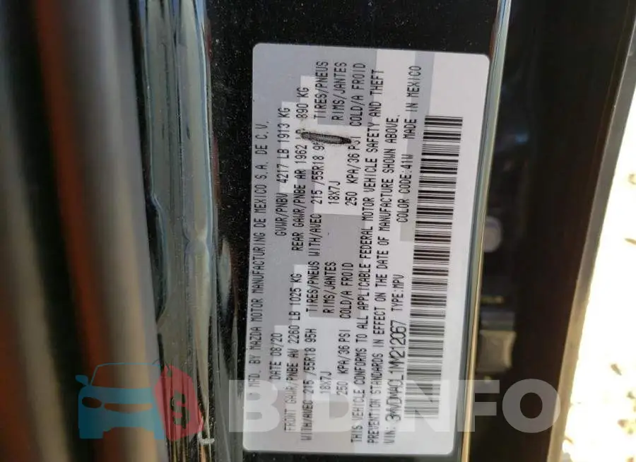 3MVDMACL1MM212067 Photo# 12
