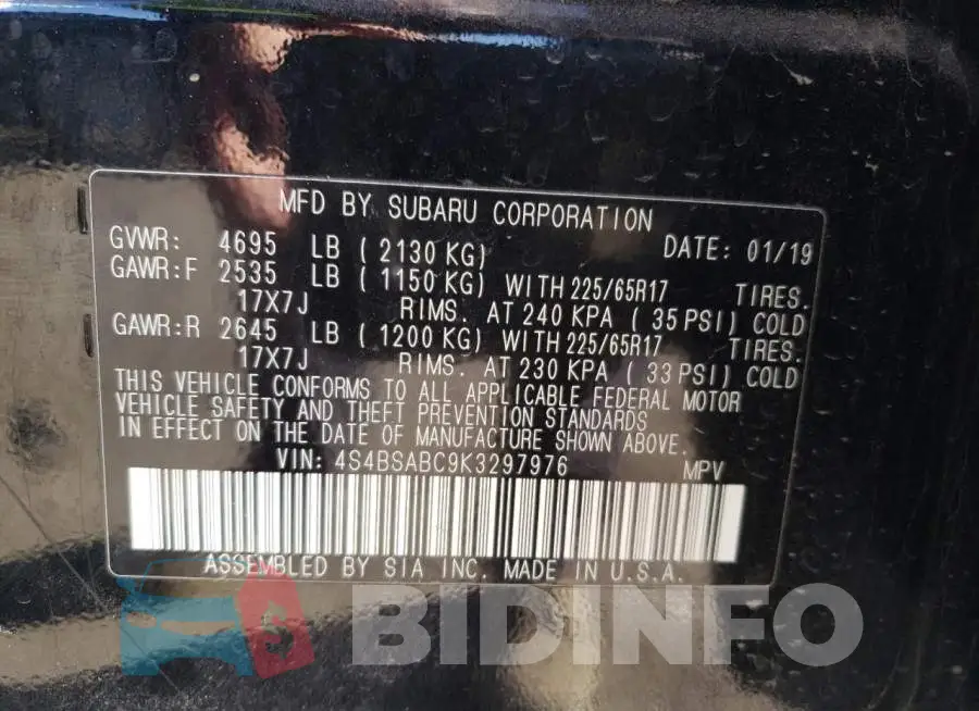 4S4BSABC9K3297976 Photo# 10
