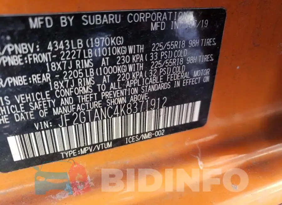 JF2GTANC4K8371912 Photo# 13