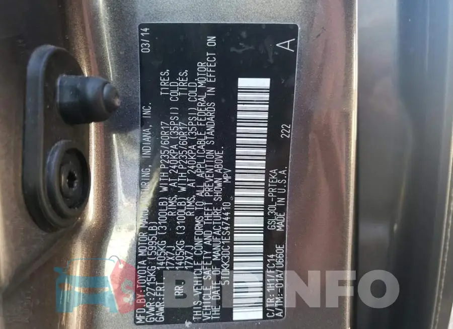 5TDKK3DC1ES474410 Photo# 14