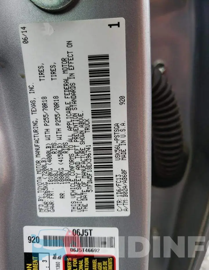 5TFDW5F18EX396741 Photo# 12