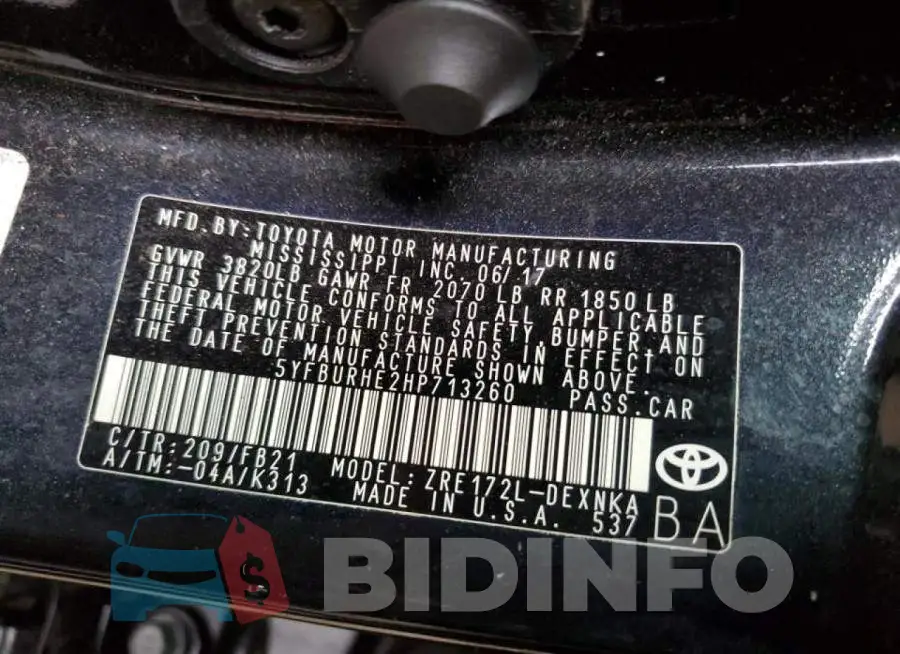 5YFBURHE2HP713260 Photo# 10