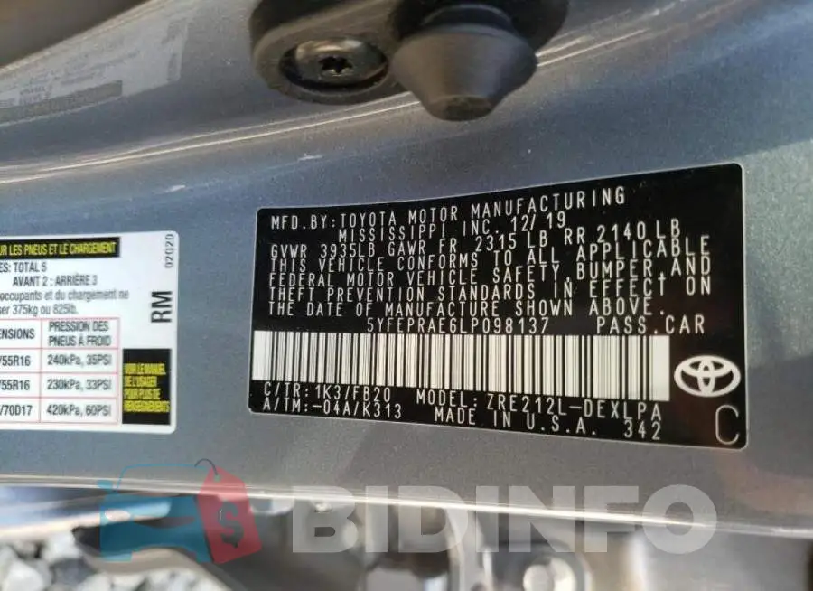5YFEPRAE6LP098137 Photo# 10