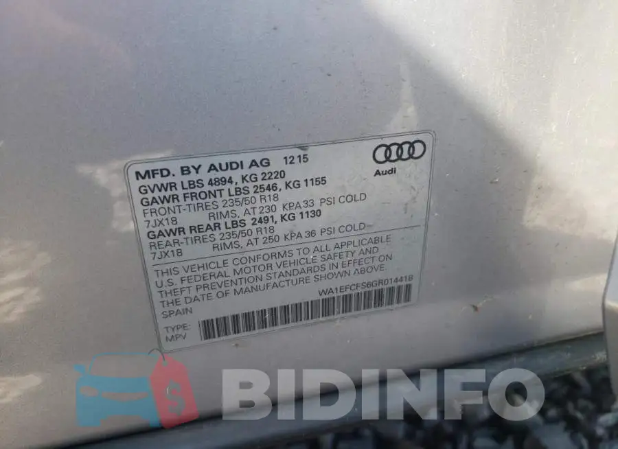WA1EFCFS6GR014418 Photo# 10