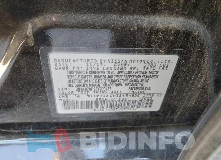 3N1AB7AP2EY200137 Photo# 12