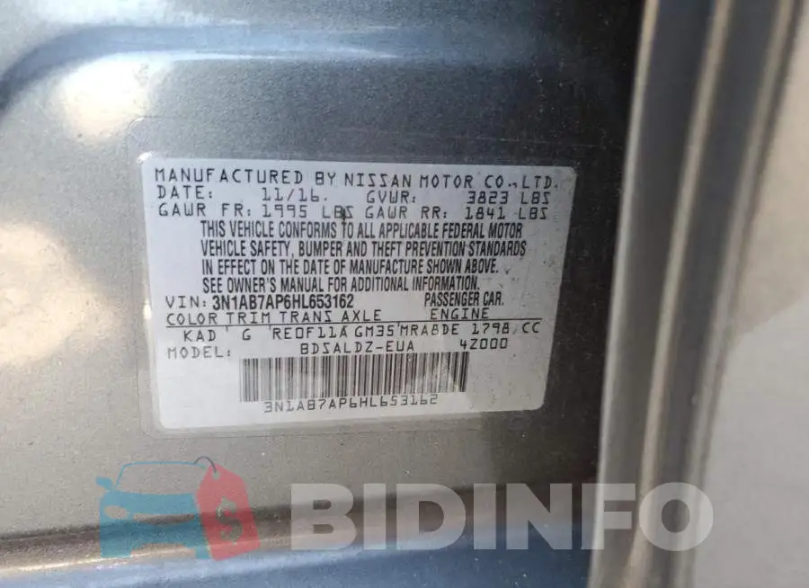 3N1AB7AP6HL653162 Photo# 12