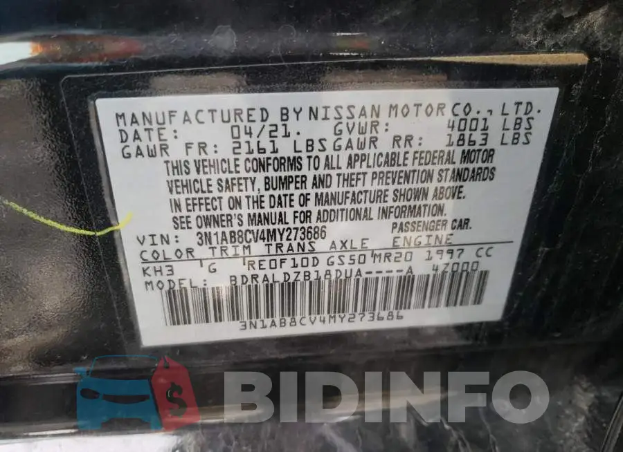 3N1AB8CV4MY273686 Photo# 12