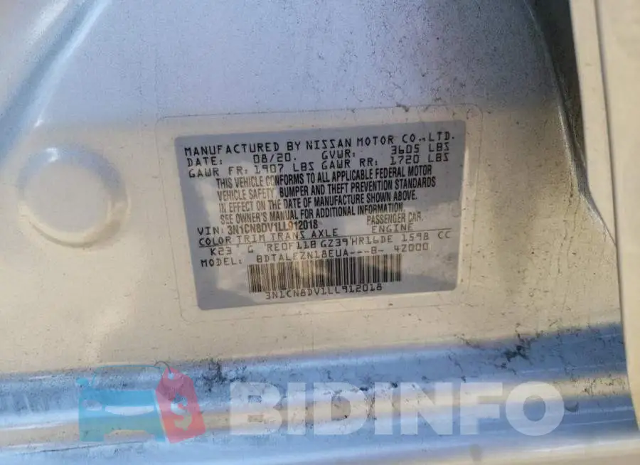 3N1CN8DV1LL912018 Photo# 12