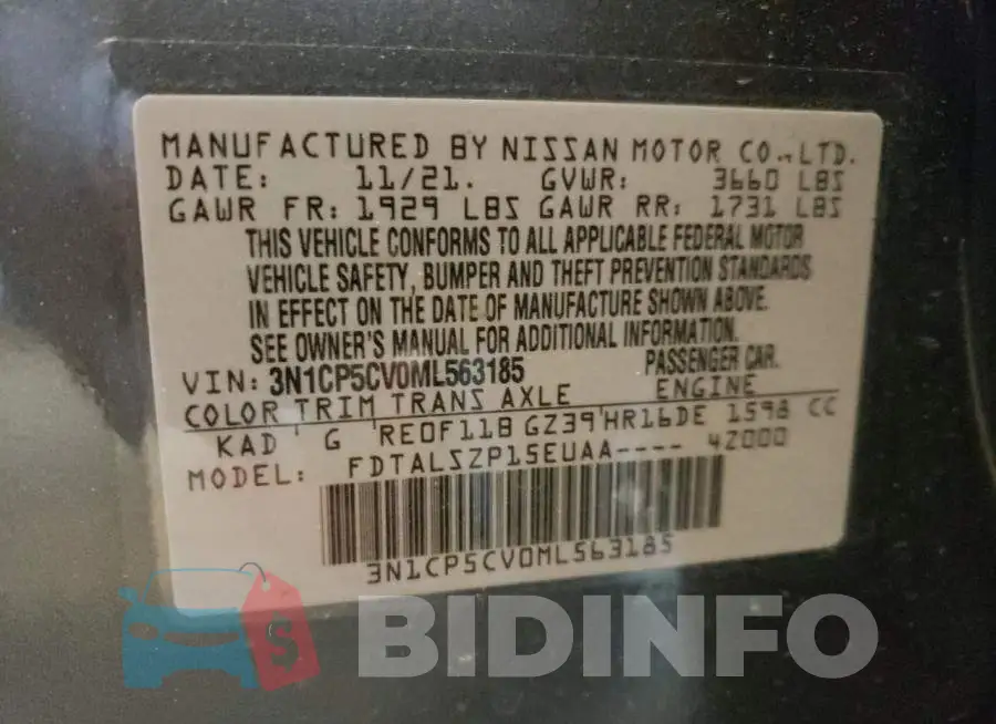 3N1CP5CV0ML563185 Photo# 10