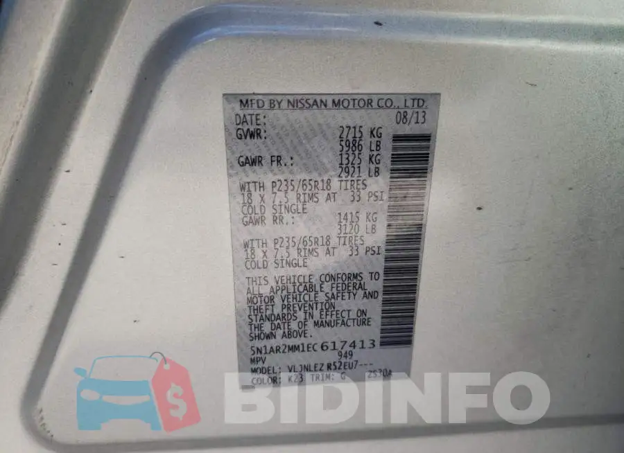 5N1AR2MM1EC617413 Photo# 10
