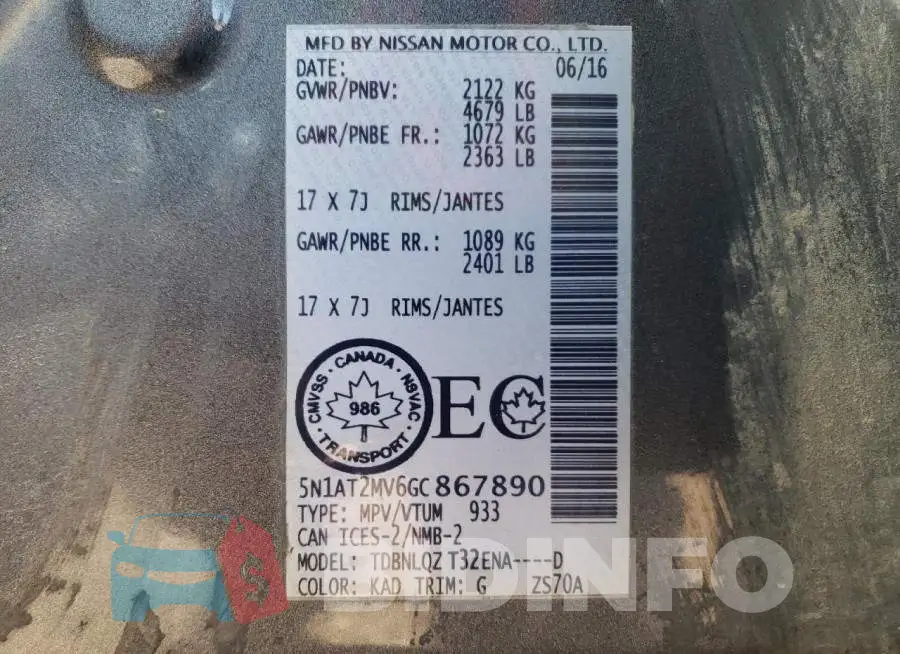 5N1AT2MV6GC867890 Photo# 10