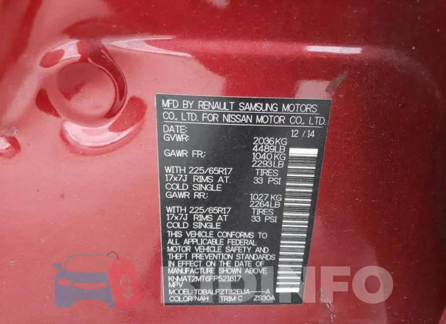 KNMAT2MT6FP521817 Photo# 14