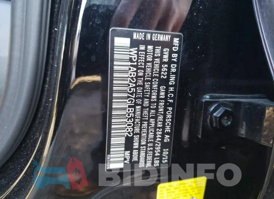 WP1AB2A57GLB53082 Photo# 13