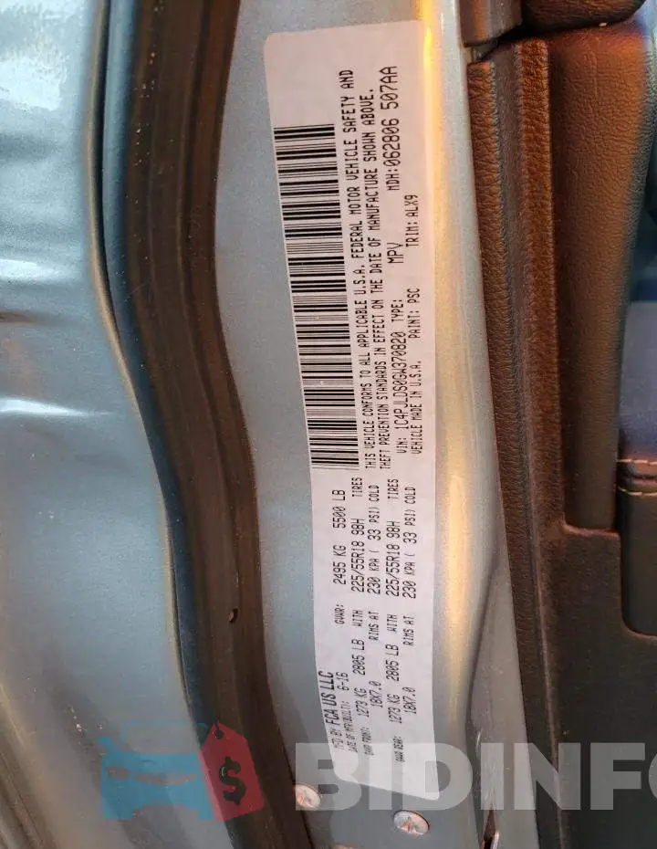 1C4PJLDS0GW370820 Photo# 10