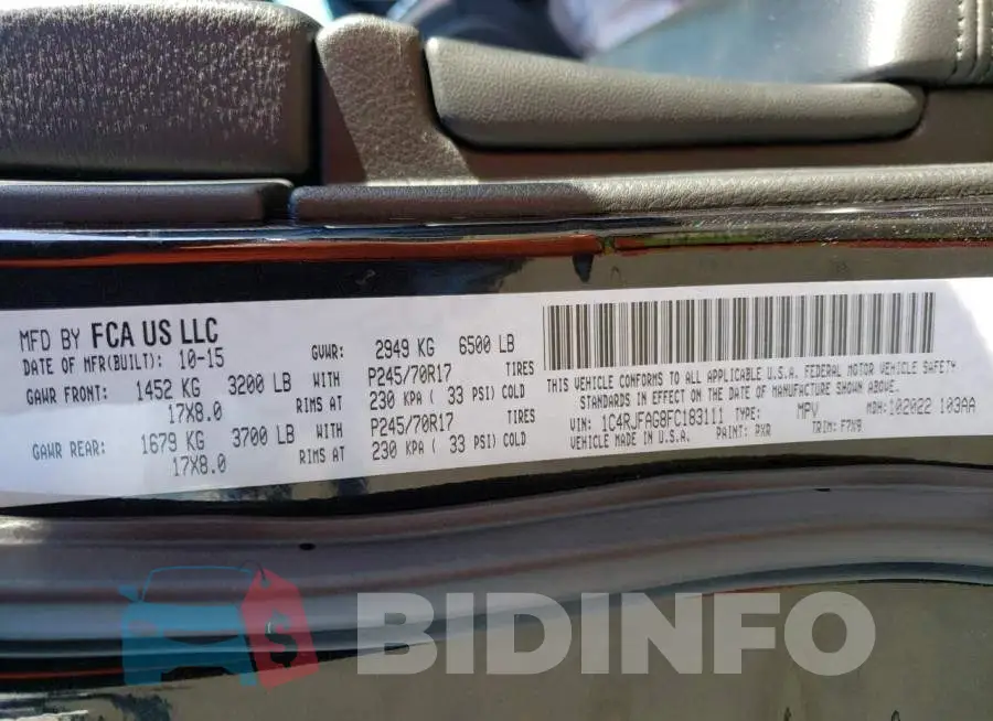 1C4RJFAG8FC183111 Photo# 13