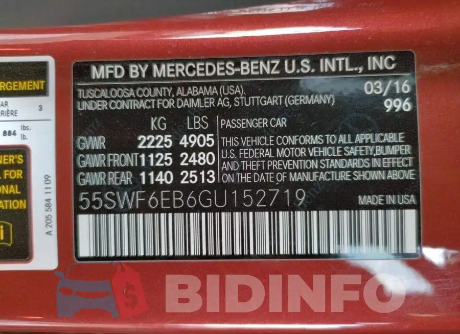 55SWF6EB6GU152719 Photo# 12