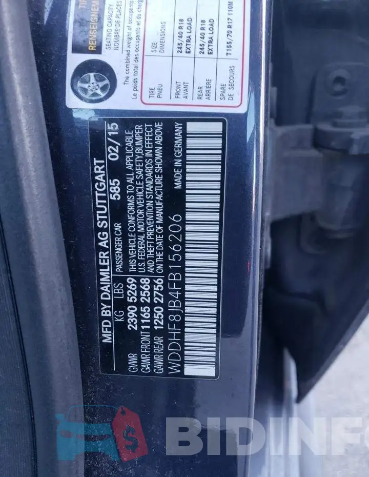 WDDHF8JB4FB156206 Photo# 12