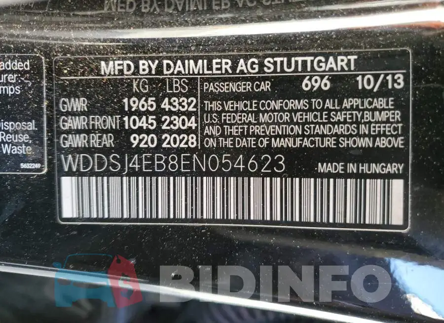 WDDSJ4EB8EN054623 Photo# 12