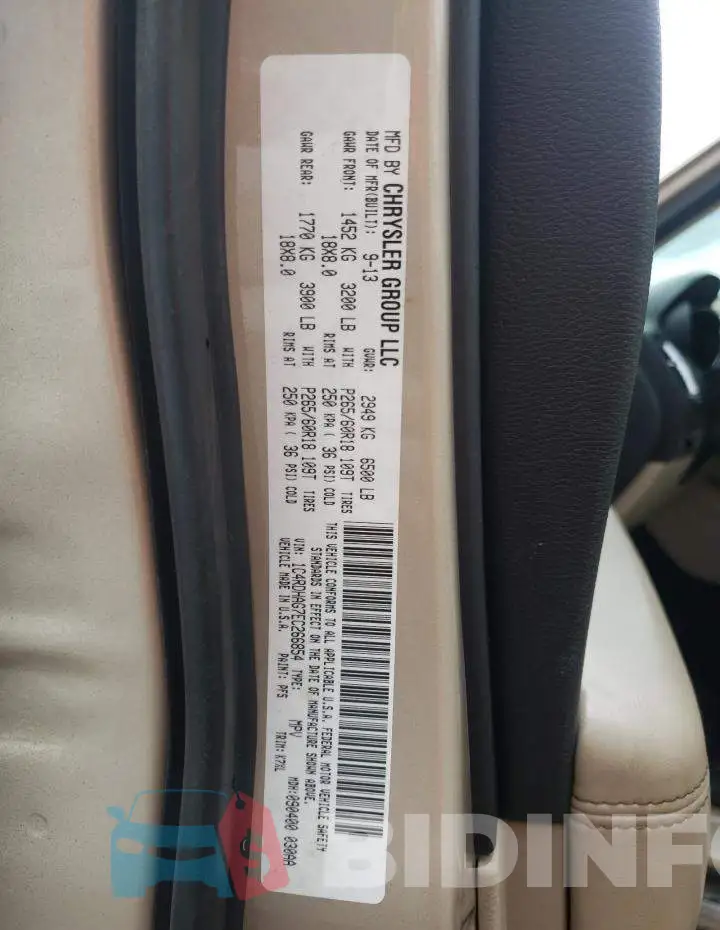 1C4RDHAG7EC266854 Photo# 10