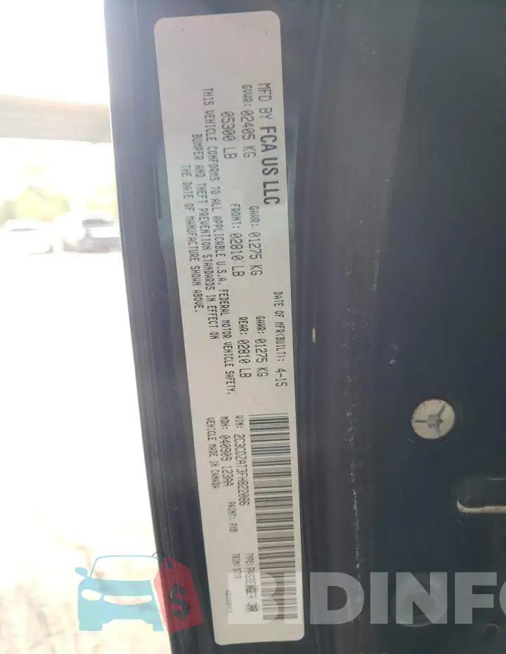 2C3CDZAT3FH822086 Photo# 10