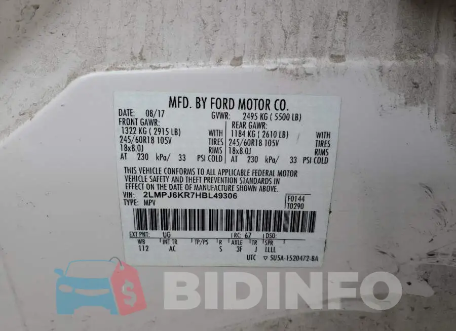 2LMPJ6KR7HBL49306 Photo# 13