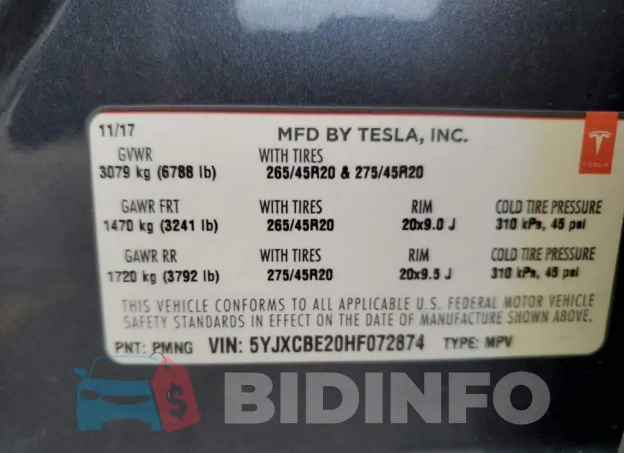 5YJXCBE20HF072874 Photo# 13