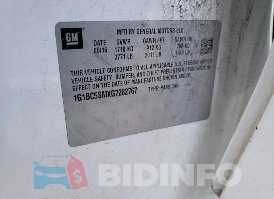 1G1BC5SMXG7282767 Photo# 12